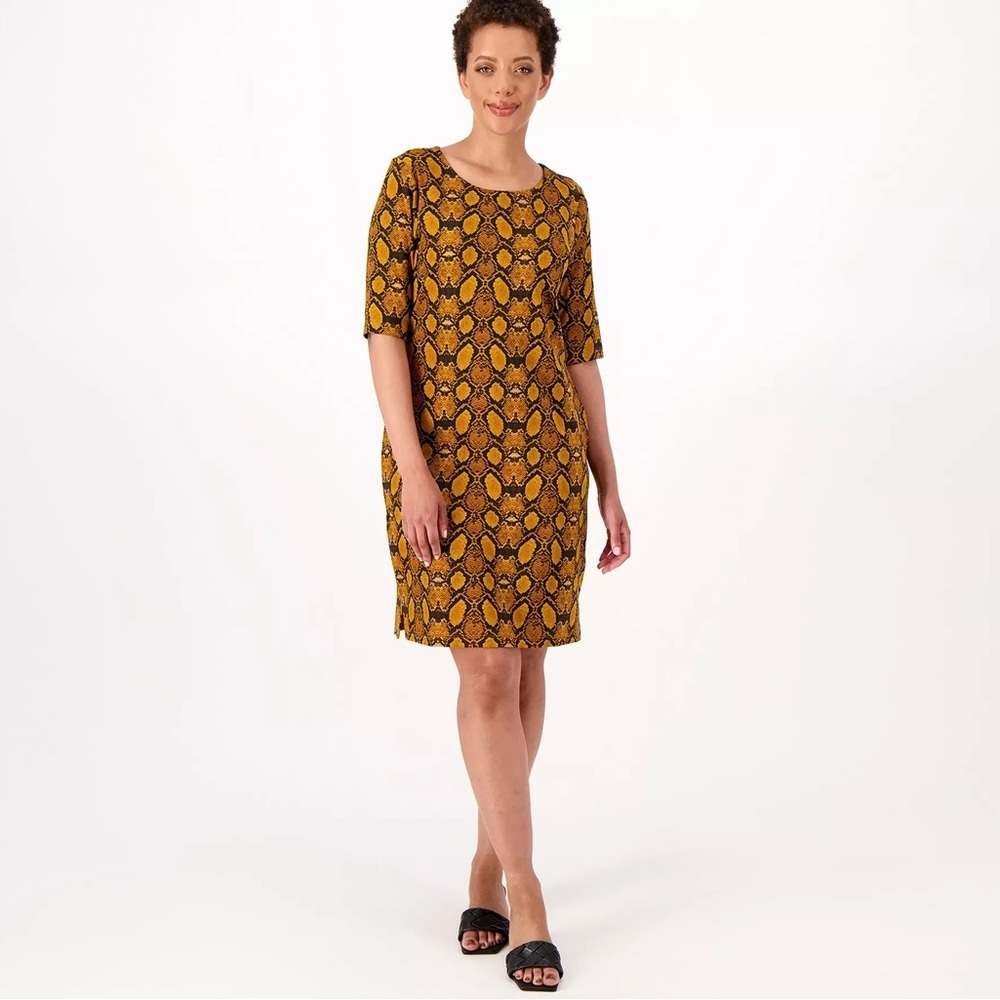 Women with Control Prime Stretch Animal Print Dress Size 1XP